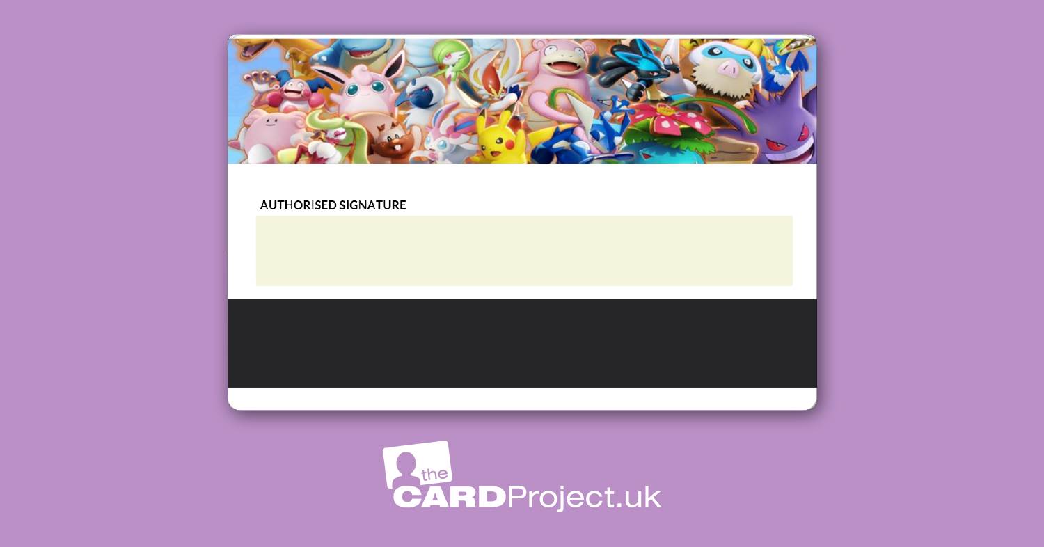 Kids Pokemon Toy Credit Card  (REAR)